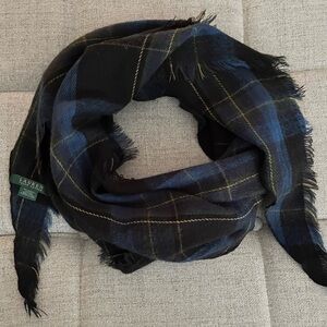 Lauren Ralph Lauren | Asymmetrical plaid winter scarf.